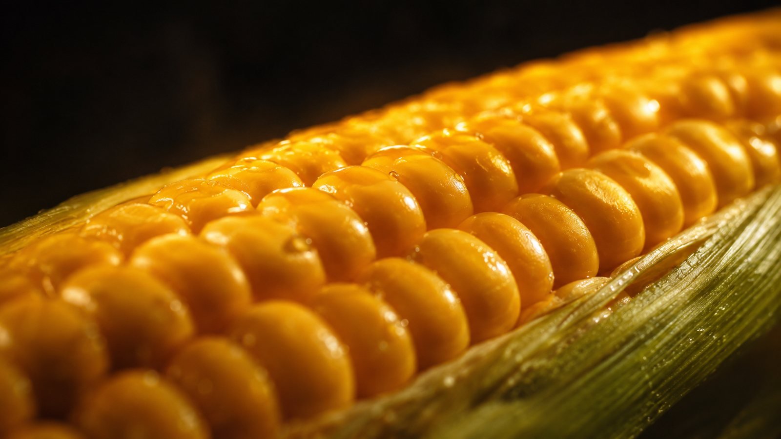 A whole ZPOP corn cob, macro detail
